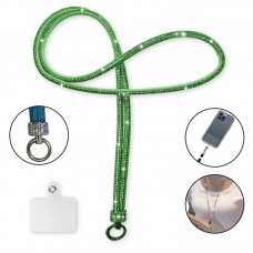 Cordão de Pescoço para celular com Strass 60cm - Verde